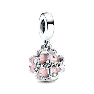 Pandora Pink Flower 'Friend' Charm